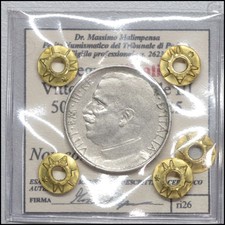 Regno d'italia 50 Centesimi 1925 Rigato BB+ Vittorio Emanuele monete italiane