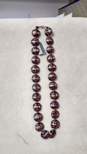Collana con perle vetro - ,