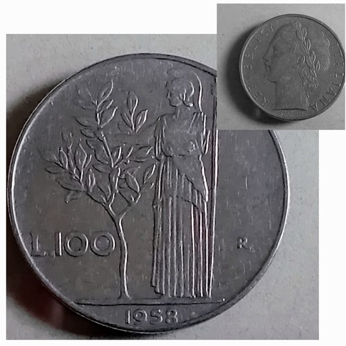 100 lire minerva - 100, del