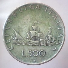REPUBBLICA ITALIANA 500 lire Caravelle 1961