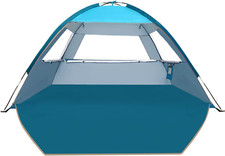 Tenda da Spiaggia Parasole per 3/4-5/6-7/8-10 Persone, UPF 50+ Tettoia Parasole Spiaggia