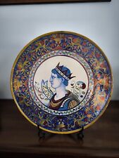 Piatto Ceramica Maiolica a lustro Santarelli Gualdo Tadino 45 Cm. Stupendo