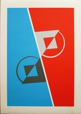 CARMELO CAPPELLO serigrafia 70x50 Struttura 2 firmata numerata anno 1985