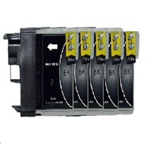 5 cartucce nere per Brother