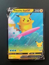 CARTA POKÉMON - PIKACHU SURF V 008/025 - ULTRA RARA ITA - GRAN FESTA