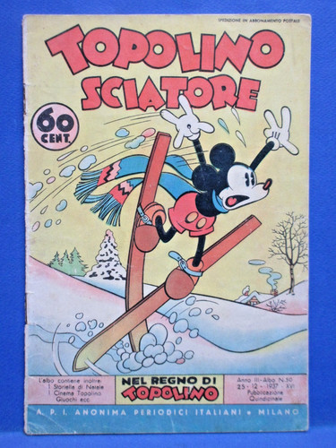 Topolino sciatore nel regno - topolino, di