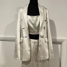 Set tre pezzi in raso panna