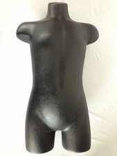 manichino busto gomma schiuma morbida bambino H 54 cm nero 