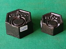 COPPIA PESI PESO ESAGONALE IN GHISA E FERRO BILANCIA BASCULA 1 KG E 500 GR. CQ15