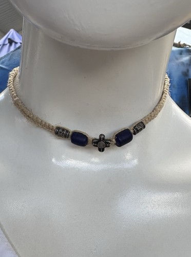 Collana girocollo perle vetro