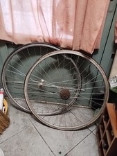 Coppia Ruote Bici Corsa Ambrosio Gentleman Mozzo Campagnolo Record 36 Raggi 