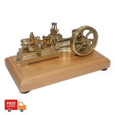 Mulino monocilindrico orizzontale 7CC doppio effetto motore a vapore e riduttore di velocità