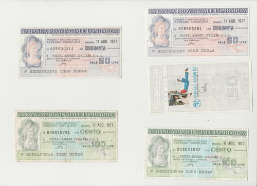Miniassegni banca - -,