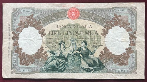 1947 italy 5000 lire - 1947,