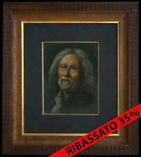 RITRATTO FIAMMINGO uomo con barba dipinto a olio su tela del '500 con cornice.