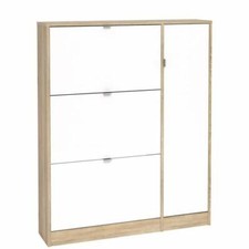 Armadio scarpiera con 3 ante ribalte 5 ripiani Scarpiere armadietto 102x24x125h