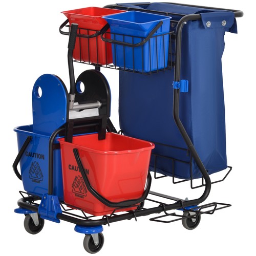 Homcom carrello per pulizie - carrello,