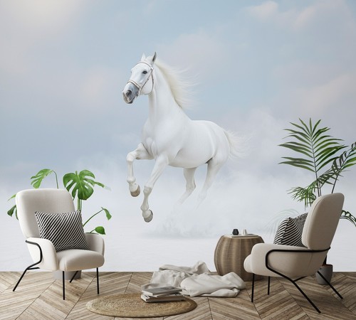 Fotomurale bianco cavallo