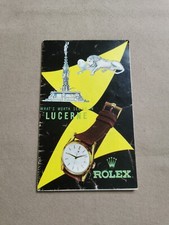 Rolex Bucherer rare brochure catalogue and map of the Lucerne city good for age