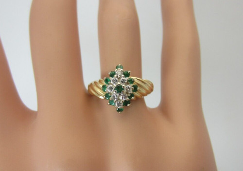 Anello cluster oro giallo - oro,