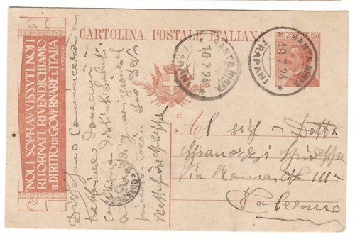 Regno italia 1923 cartolina - regno,