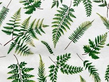 Tessuto al metro e Tovaglie | Fantasia Felci | MADE IN ITALY | 100% Cotone