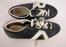 Scarpe calcio 41vintage epoca anni'60 nero fregi bianco sport pantofola oro-446
