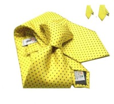 Cravatta gialla a pois a