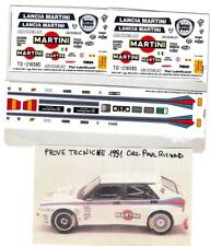 Decal 1/24 Lancia delta HF Rally MART*NI Prove tecniche P.Ricard 1991 Racing 43