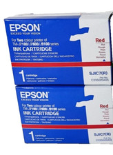 2x orig. Epson SJIC7(R) Red