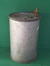 ANTICO RARO FUSTO CONTENITORE BIDONE PER OLIO IN FERRO CON RUBINETTO 1940. BY50