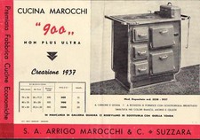 8743) SUZZARA (MANTOVA) 1937, VOLANTINO CUCINA ECONOMICA MAROCCHI MODELLO 900.