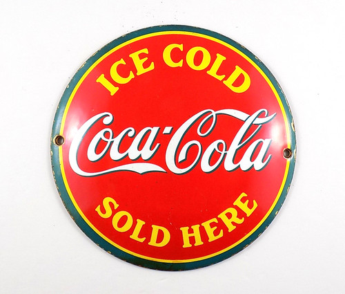 Vintage coca cola porcelain - coca,