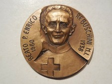 medalla beato P Enrico Rebuschini Asilo de Ancianos San Camillo Cremona 60mm