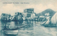 dl233 cartolina castellammare di stabia,castello di rovigliano,napoli