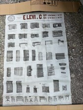  Mantova Schirolli  mobili per uffici-E.Levi- Milano Roma.Manifesto a velina gra