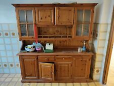 Vetrina in legno di pino + tavolo + sedie 