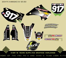 Kit Grafica Team Kawasaki Kx 125 250 2004 Pro Circuit Evo Super Evo Mx Decalcomanie