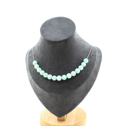 Collana perle amazzonite 8 - amazzonite,