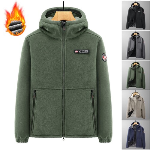 Giacca pile uomo casual zip