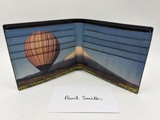 Portafoglio PAUL SMITH Mount Fuji Signature Stripe Palloncino Portafoglio Pelle Nero