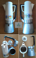 1 CAFFETTIERA NAPOLETANA VINTAGE  IN ALLUMINIO E PORCELLANA  MARCA KARIM  ITALY