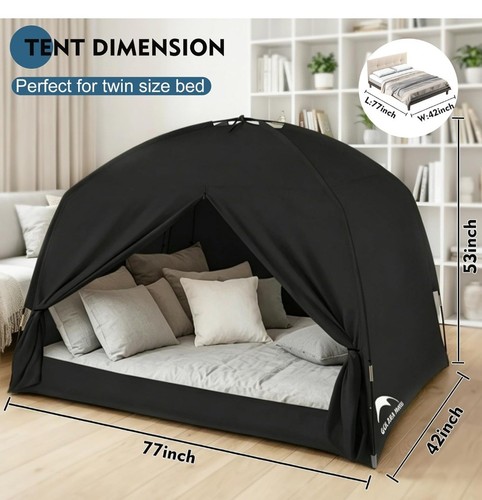Tenda letto nera doppia - tenda, da