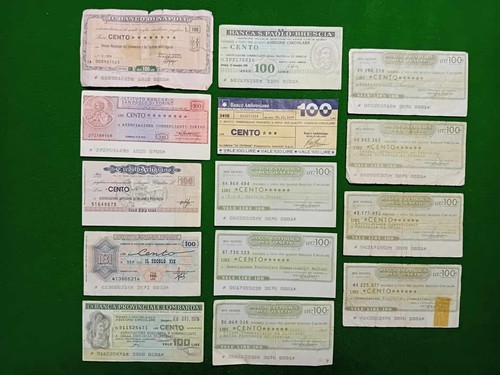 Miniassegni 100 lire anno - da,