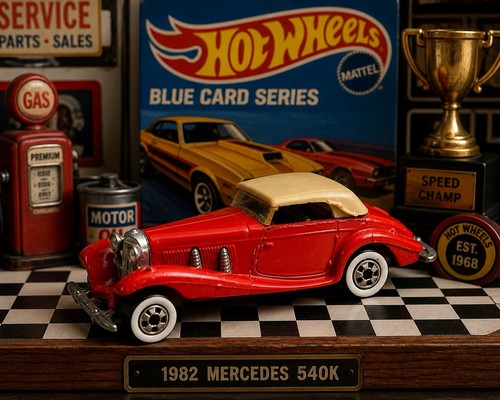 Hot wheels mercedes 540k - wheels, red