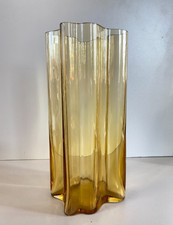 VASO MODERNISTA VETRO AMBRATO