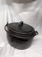 Very Large Antique 18th/19th Century Copper Cooking Pot With Lid 4.6kg