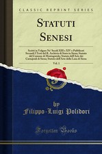Statuti Senesi, Vol. 1