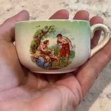 Vintage Green Ceramic teacup