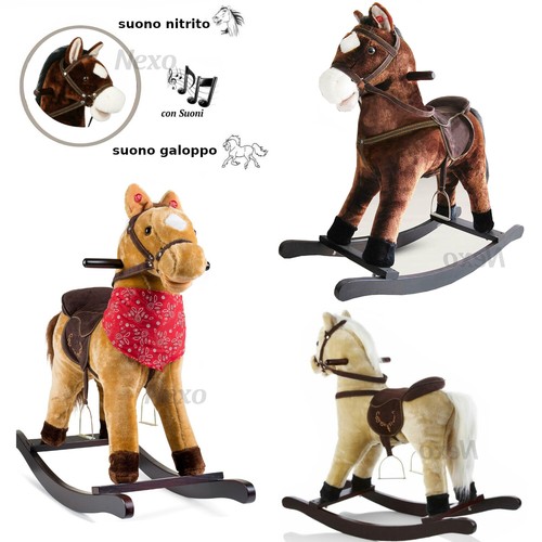 Cavallo dondolo con pattini - a,